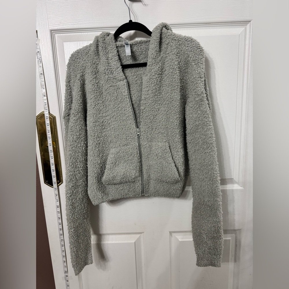 SKIMS Cozy Light Green Teddy Jacket